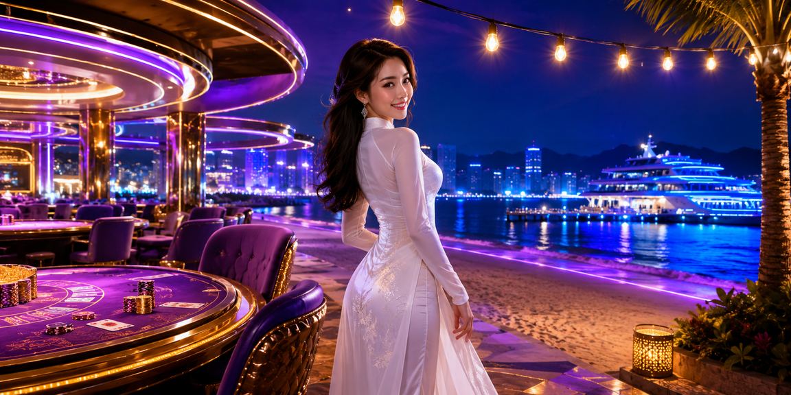 Phụ nữ Việt Nam trong trang phục áo dài đọc thông tin kèo cá cược tại Nha Trang